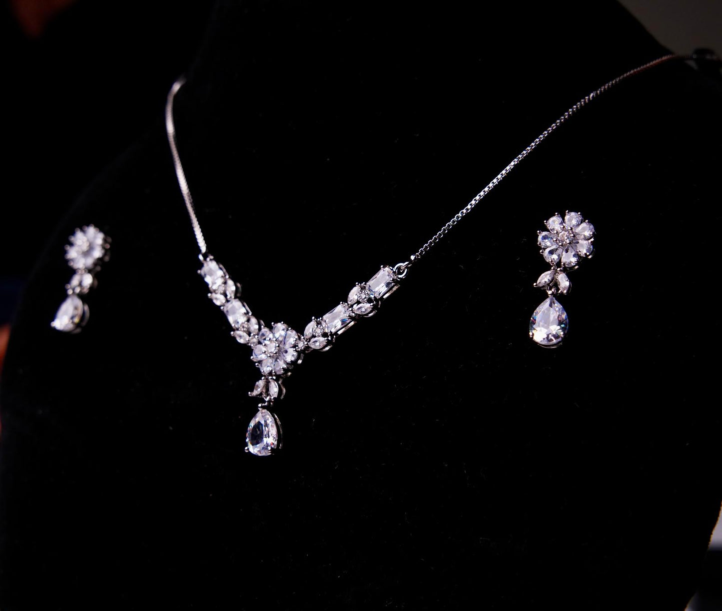 Celeste Bloom Drop Necklace