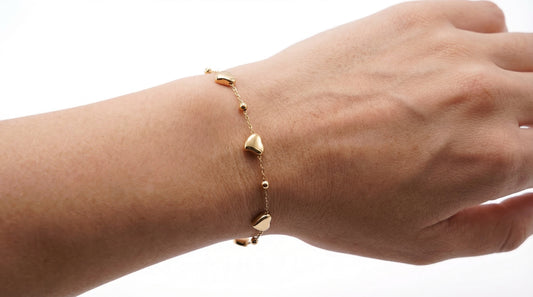 Golden Heartline Bracelet