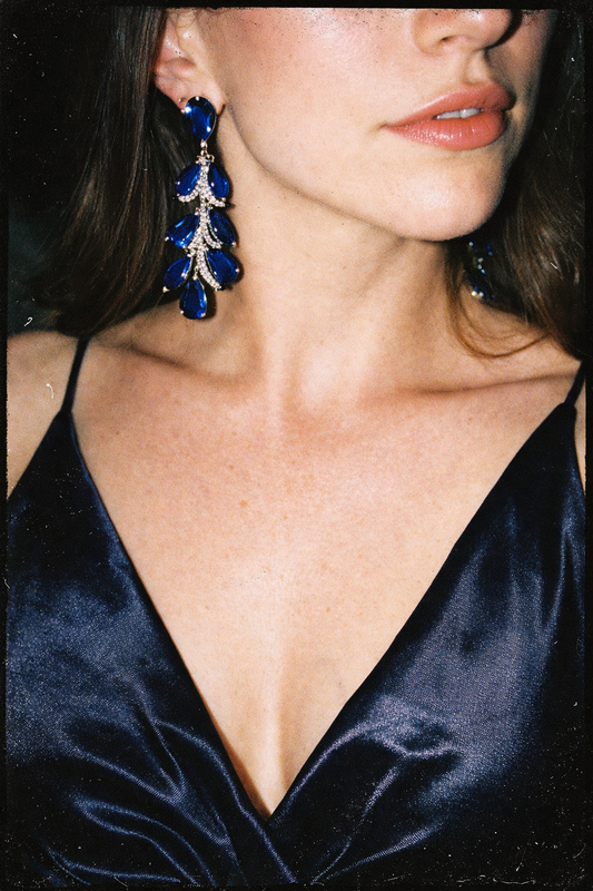 Blue Sapphire Cascade earrings