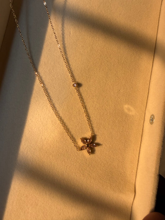 Blush Blossom Crystal Pendant