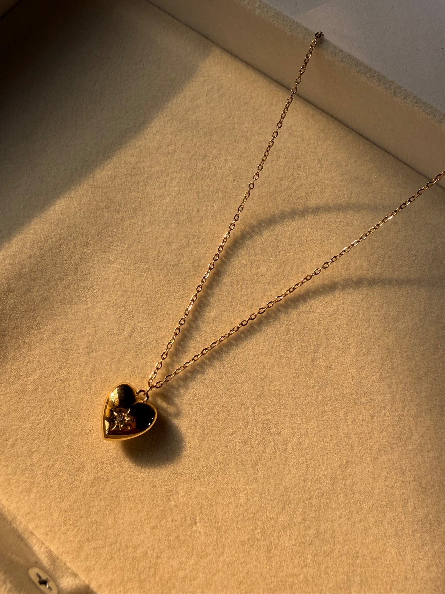 Golden Heart Spark Pendant