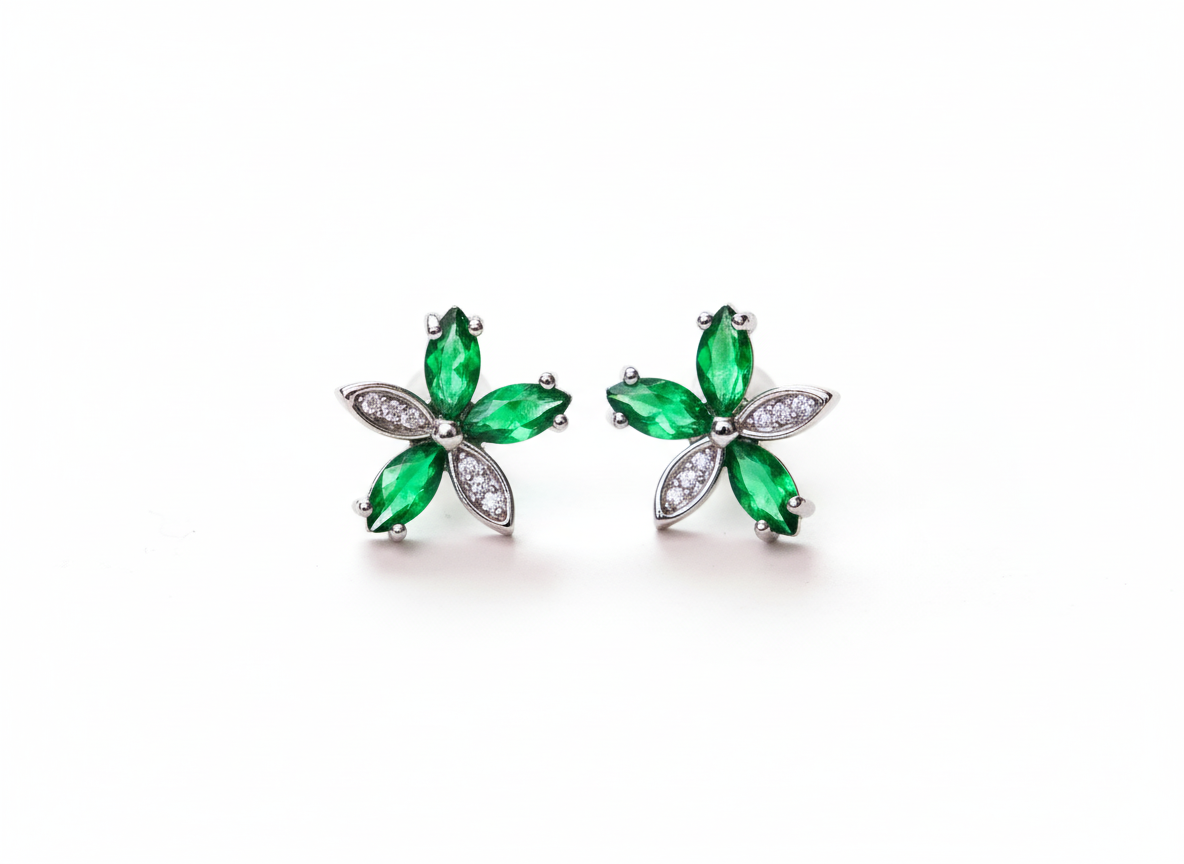 Green bloom studs