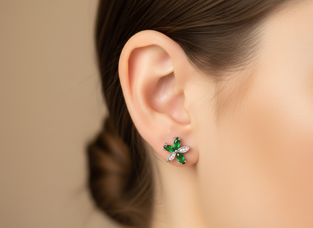 Green bloom studs