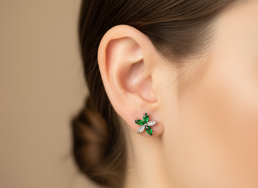 Green bloom studs
