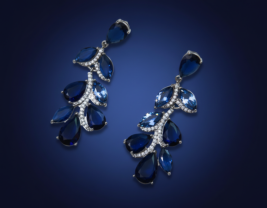 Blue Sapphire Cascade earrings