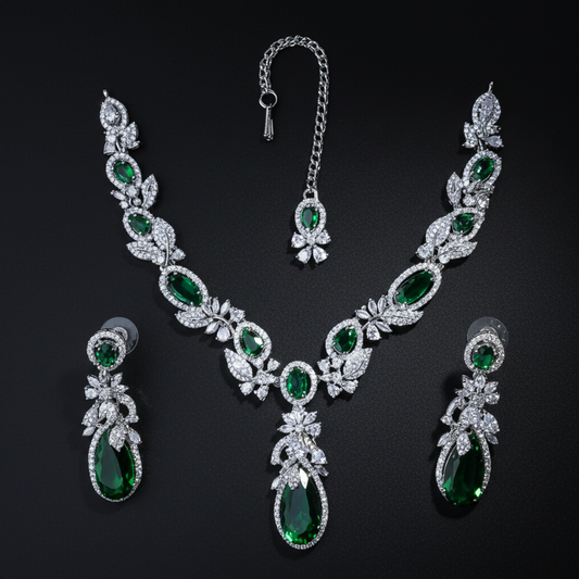 Emerald Green Bridal Jewelry Set