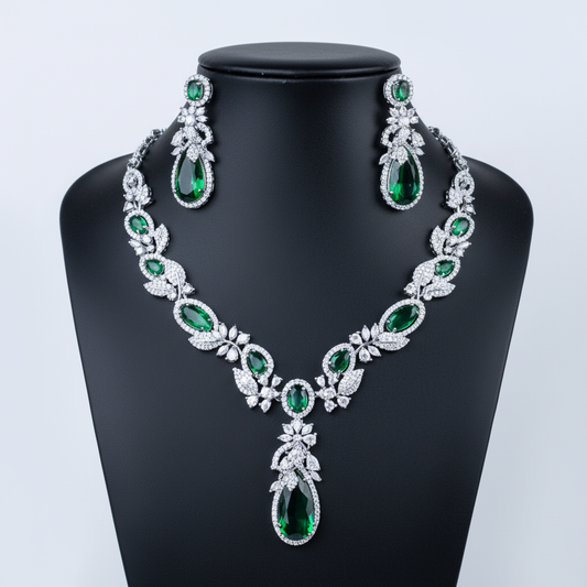 Emerald Green Bridal Jewelry Set